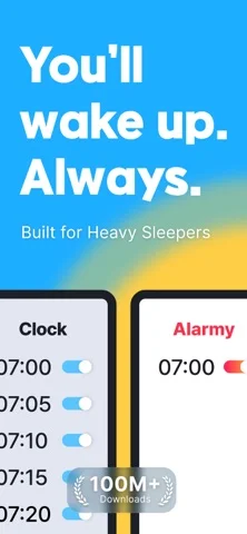 Alarmy - Loud alarm clock — Review snoring and sleep-cycle information