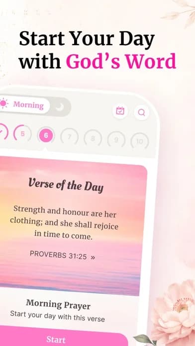 Bible For Women. — Receive daily reminders for prayers and meditation guides