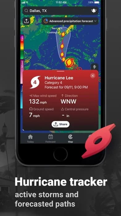 Clime: NOAA Weather Radar Live — Choose background maps (standard