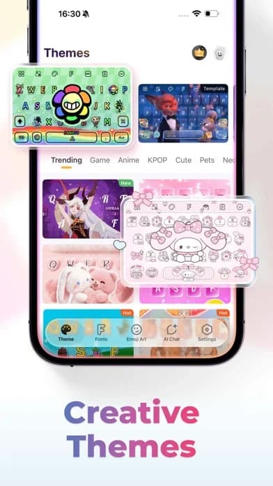 Facemoji AI Emoji Keyboard — Choose keyboard buttons, tapping effects, and evenmusic all by yourself