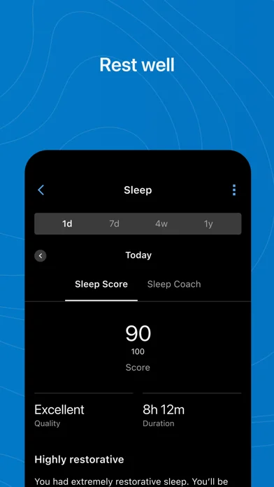 Garmin Connect™ — Review trends in health metrics like heart rate and steps