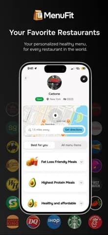 MenuFit - Healthy Eating Out — Explore meals from your favorite restaurants and see what fits your goals