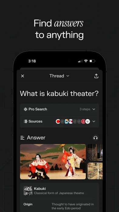 Perplexity - AI Search & Chat — Continue threads with follow-up questions