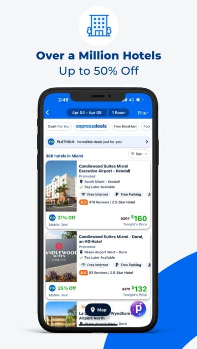 Priceline - Hotel, Car, Flight — Access hotel deals listed as app-exclusive