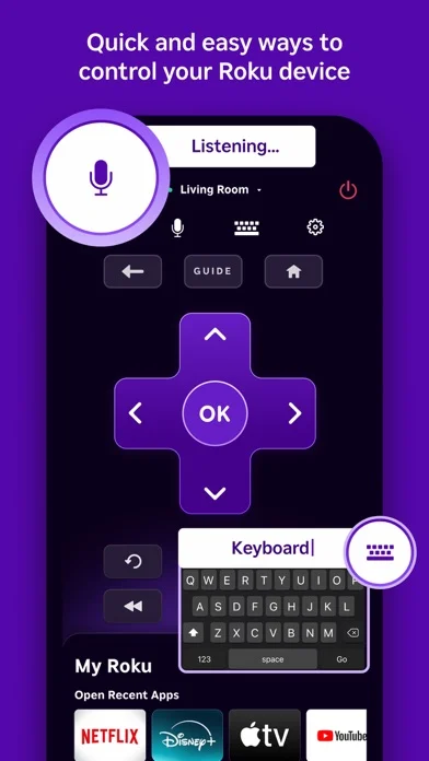 Roku Remote (Official) — Use voice, keyboard, and touch controls