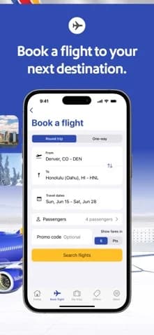 Southwest Airlines: Travel App — View your gate information