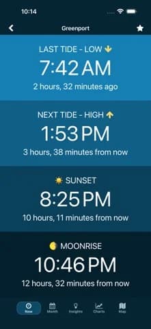 Tides Near Me — View sun and moon rise and set alongside tides