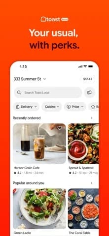 Toast - Local Restaurants — Review previous orders
