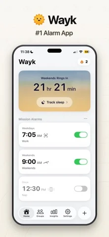 Wayk: Alarm Clock to Wake Up — Read an affirmation aloud