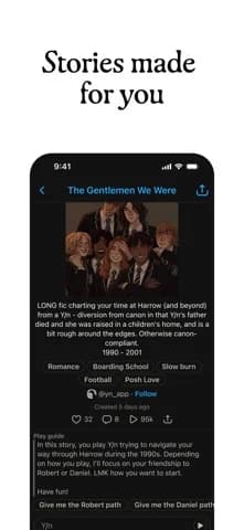 Y/n — Discover community-created stories