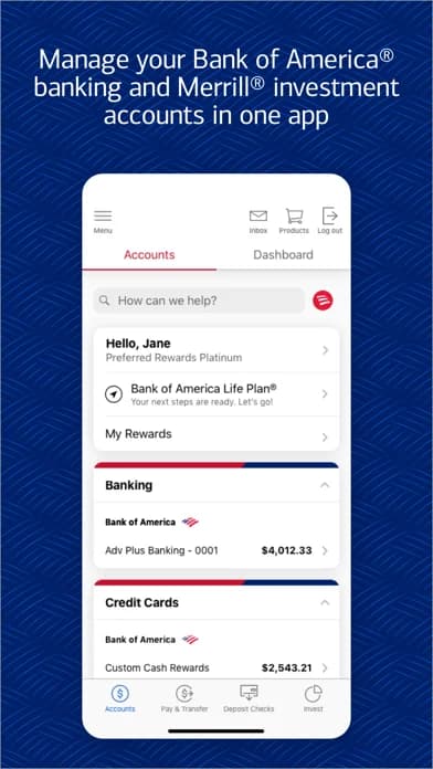 Bank of America Mobile Banking — View account balances and review activity