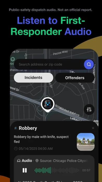 CrimeRadar Dispatch Audio — Customizable Filters