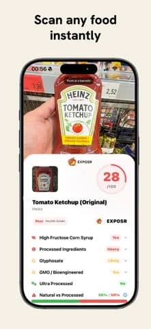 Exposr - Food Product Scanner — Scan products in seconds and reveal what’s really inside