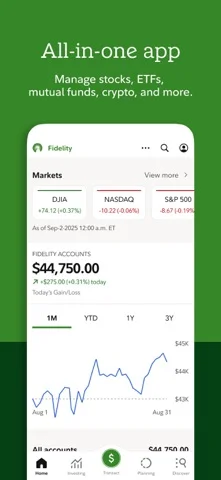 Fidelity Investments — Schedule transfers and automate investments