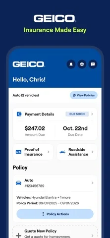 GEICO Mobile - Car Insurance — Access insurance ID cards or add them to Apple Wallet