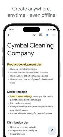 Google Docs — Create, edit, and collaborate on online documents with the Google Docs app