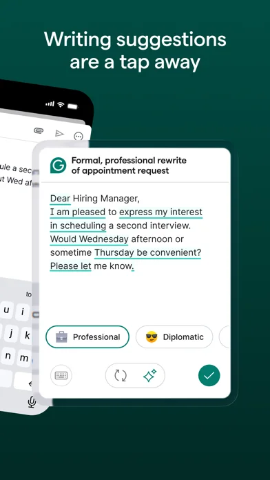 Grammarly: AI Keyboard & Voice — Rewrite messages for length, fluency, and tone