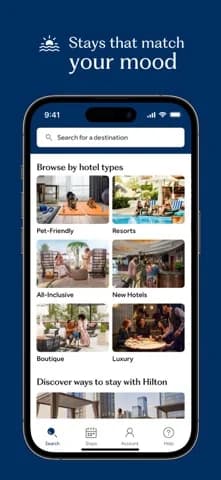 Hilton Honors: Book Hotels — Track your Points, redeem them for a hotel booking, explore your benefits, and access your Hilton Honors card