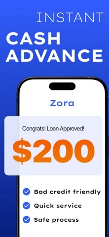 Instant Cash Advance - Zora — Submit a cash-advance request at any time