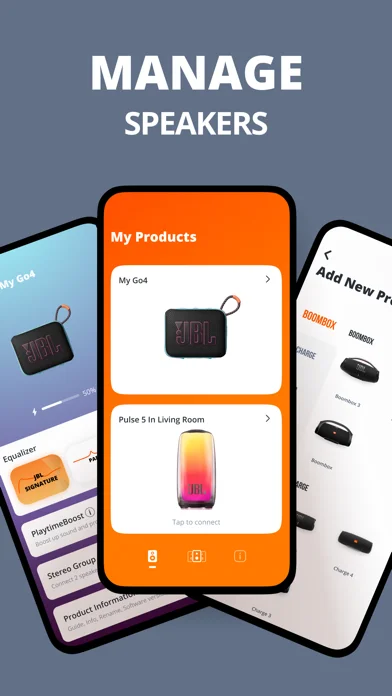 JBL Portable — Connect compatible JBL speakers in Party mode