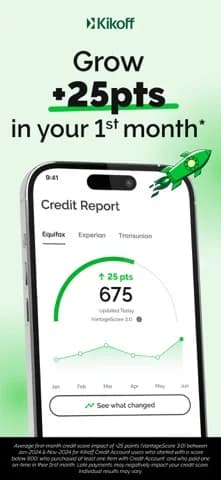 Kikoff: Build Credit Quickly — Report eligible rent and bill payments