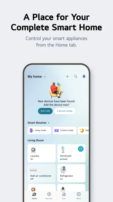 LG ThinQ — Find out ways to better make use of the app's features from ""Explore""