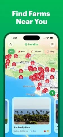 Localize - Farmers Market — Find raw dairy and raw honey that is legally too fresh for grocery stores