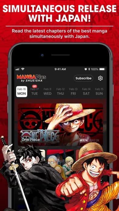 MANGA Plus by SHUEISHA — Access a region-dependent subscription library of English chapters