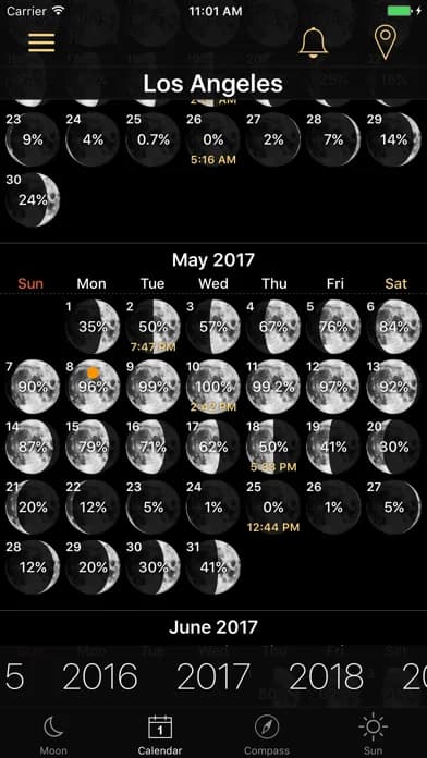 Moon Phases and Lunar Calendar — Search for a specific location by city/town name