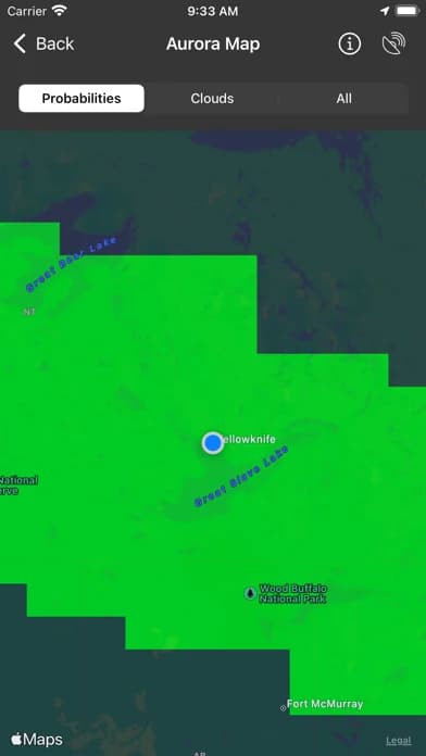 My Aurora Forecast & Alerts — Review currently recommended aurora-viewing locations