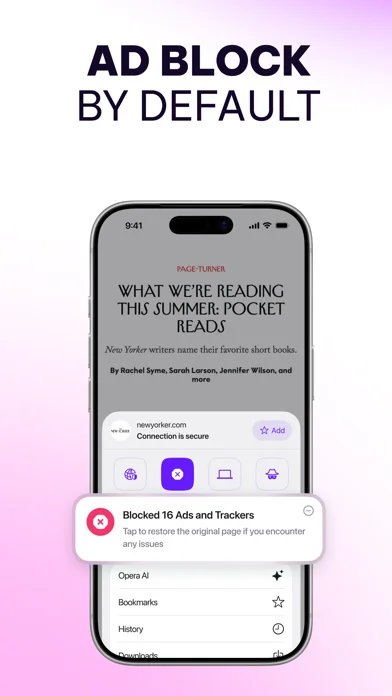 Opera Browser with VPN — Choose bottom navigation or the Fast Action Button