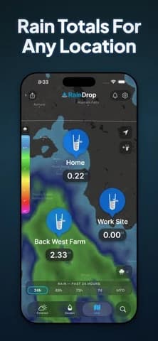 RainDrop - Rain Totals & Radar — Save and monitor dozens of locations
