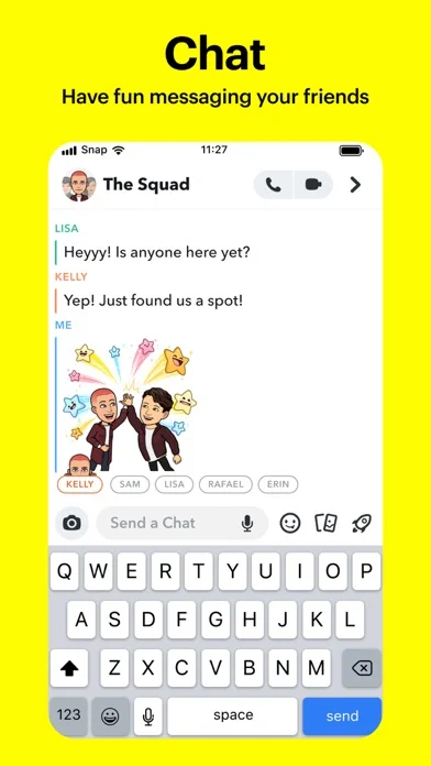 Snapchat — Stay in touch with friends through live messaging