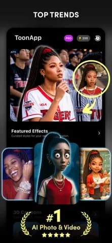 Toonapp: AI Photo & Video Art — Create nostalgic polaroid photos with AI Polaroid photo templates