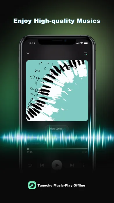 Tunecho Music-Play Offline — Create playlists and collect favorite music